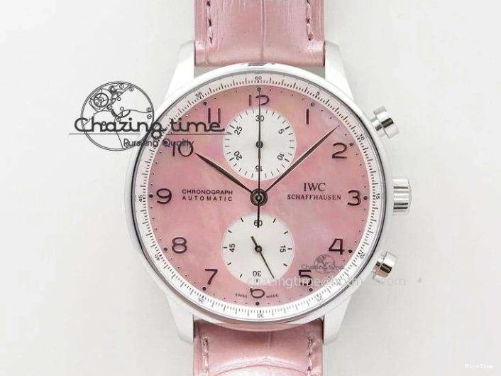 MIROTIME 0414 Portuguese IW371415 ZF 1:1 Best Edition RG Black dial On Brown Leather Strap A Modern 7286